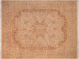 Kashan Pak Persian Queenie Tan/Brown Wool Rug - 8'1'' x 10'3''