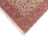 handmade Traditional Tabriz Beige Pink Hand Knotted RECTANGLE 100% WOOL area rug 8x11