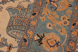 handmade Traditional Kafkaz Chobi Ziegler Beige Turquoise Hand Knotted RECTANGLE 100% WOOL area rug 9 x 11