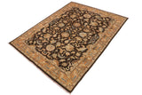 handmade Traditional Kafkaz Chobi Ziegler Charcoal Brown Hand Knotted RECTANGLE 100% WOOL area rug 9 x 11