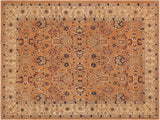 Antique Lavastone Low-Pile Carie Rose/Tan Wool Rug - 9'1'' x 11'5''