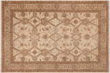 handmade Traditional Kafkaz Chobi Ziegler Beige Blue Hand Knotted RECTANGLE 100% WOOL area rug 9 x 13