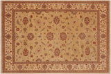 handmade Traditional Kafkaz Chobi Ziegler Tan Beige Hand Knotted RECTANGLE 100% WOOL area rug 9 x 12