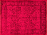 Over Dyed  Masako Pink/Pink Hand-Knotted Rug  8'1 x 10'3