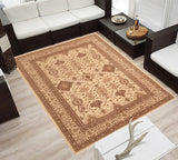 handmade Traditional Kafkaz Chobi Ziegler Ivory Lt. Tan Hand Knotted RECTANGLE 100% WOOL area rug 8 x 10