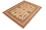 handmade Traditional Kafkaz Chobi Ziegler Ivory Lt. Tan Hand Knotted RECTANGLE 100% WOOL area rug 8 x 10