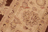 handmade Traditional Kafkaz Chobi Ziegler Brown Beige Hand Knotted RECTANGLE 100% WOOL area rug 8 x 10