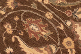 handmade Traditional Kafkaz Chobi Ziegler Brown Beige Hand Knotted RECTANGLE 100% WOOL area rug 8 x 12