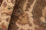 handmade Traditional Kafkaz Chobi Ziegler Brown Beige Hand Knotted RECTANGLE 100% WOOL area rug 8 x 12