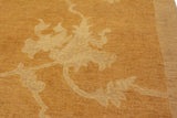 handmade Transitional Kafkaz Chobi Ziegler Dull Orange Tan Hand Knotted RECTANGLE 100% WOOL area rug 9 x 12