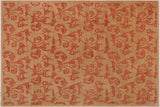 handmade Transitional Kafkaz Chobi Ziegler Tan Rust Hand Knotted RECTANGLE 100% WOOL area rug 9 x 12