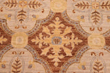 handmade Transitional Kafkaz Chobi Ziegler Beige Brown Hand Knotted RECTANGLE 100% WOOL area rug 6 x 9