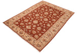 handmade Traditional Kafkaz Chobi Ziegler Rust Tan Hand Knotted RECTANGLE 100% WOOL area rug 6 x 9