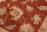 handmade Traditional Kafkaz Chobi Ziegler Rust Tan Hand Knotted RECTANGLE 100% WOOL area rug 6 x 9
