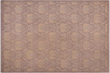 handmade Modern Kafkaz Lt. Brown Gray Hand Knotted RECTANGLE 100% WOOL area rug 9x12