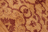 handmade Transitional Kafkaz Chobi Ziegler Gold Brown Hand Knotted RECTANGLE 100% WOOL area rug 6 x 9