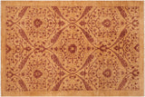 Classic Ziegler Celestin Gold Brown Hand-Knotted Wool Rug - 6'1'' x 8'11''