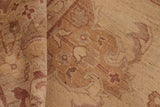handmade Geometric Kafkaz Chobi Ziegler Tan Gray Hand Knotted RECTANGLE 100% WOOL area rug 8 x 10
