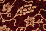 handmade Transitional Kafkaz Chobi Ziegler Red Tan Hand Knotted RECTANGLE 100% WOOL area rug 8 x 11