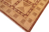 handmade Transitional Kafkaz Chobi Ziegler Brown Tan Hand Knotted RECTANGLE 100% WOOL area rug 8 x 10