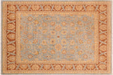 Boho Chic Ziegler Gilma Blue Brown Hand-Knotted Wool Rug - 8'1'' x 10'1''