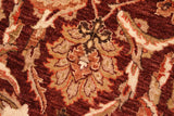 handmade Traditional Kafkaz Chobi Ziegler Brown Ivory Hand Knotted RECTANGLE 100% WOOL area rug 8 x 10