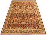 handmade Traditional Lahore Red Red Hand Knotted RECTANGLE 100% WOOL area rug 9x12