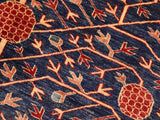 handmade Geometric Super Kazak Blue Red Hand Knotted RECTANGLE 100% WOOL area rug 7x8
