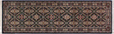 handmade Traditional Tabriz Black Pink Hand Knotted RUNNER 100% WOOL area rug 3x9