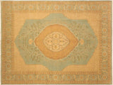 handmade Traditional Design Lt. Blue Lt. Tan Hand Knotted RECTANGLE 100% WOOL area rug 9x12