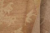 handmade Transitional Kafkaz Chobi Ziegler Lt. Brown Beige Hand Knotted RECTANGLE 100% WOOL area rug 9 x 11