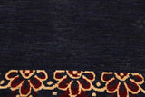 Handmade Kafakz Chobi Ziegler Modern Contemporary Blue Red Hand Knotted Rectangel Hand Knotted 100% Vegetable Dyed wool area rug 9 x 12