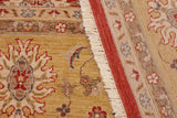 handmade Traditional Kafkaz Chobi Ziegler Orange Gold Hand Knotted RECTANGLE 100% WOOL area rug 9 x 12