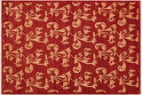 Boho Chic Ziegler Ashli Red Gold Hand-Knotted Wool Rug - 5'2'' x 8'0''