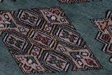 handmade Geometric Bokhara Drk.green Light Brown Hand Knotted RECTANGLE 100% WOOL area rug 12x17