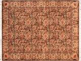 handmade Traditional William Chocolate Pink Hand Knotted RECTANGLE 100% WOOL area rug 6x9