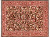 Gulshan Pak Persian Hollis Green/Pink Wool Rug - 6'0'' x 8'8''