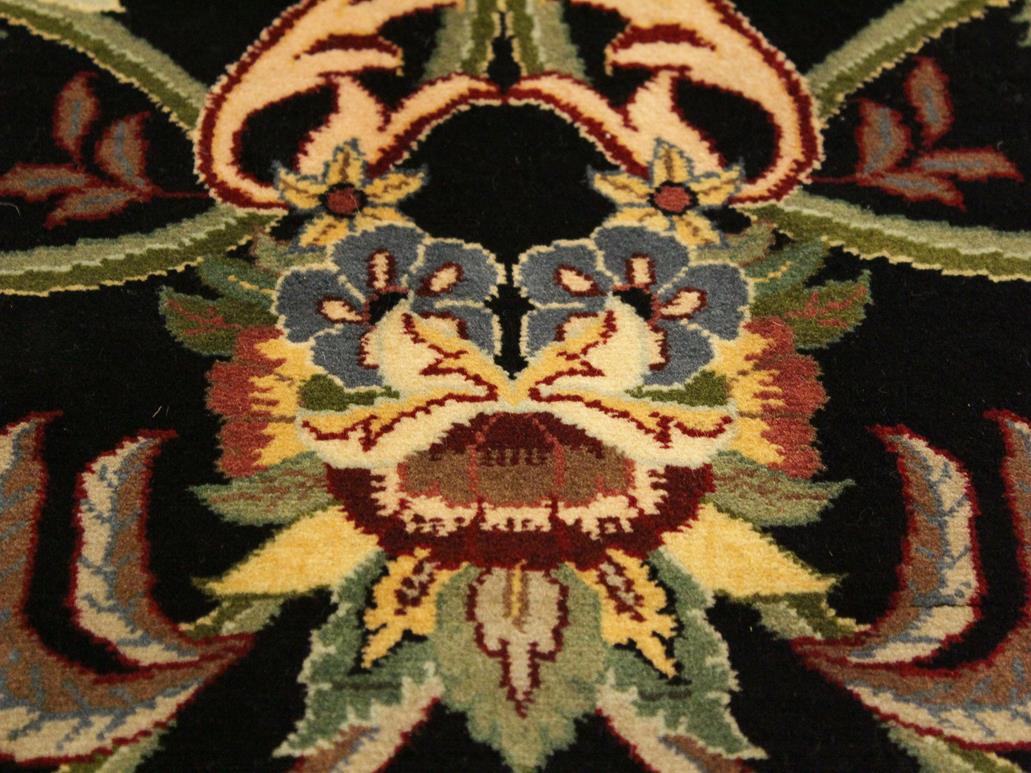 handmade Traditional Anarlaki Black Beige Hand Knotted RECTANGLE 100% WOOL area rug 4x6