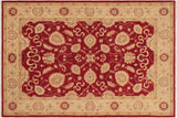 handmade Traditional Kafkaz Chobi Ziegler Red Red Hand Knotted RECTANGLE 100% WOOL area rug 5 x 8