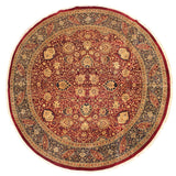 Antique Vegetable Dyed Kashan Florance Red/Blue Wool Round - 12'3'' x 12'3''