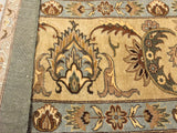 handmade Transitional Design Green Tan Hand Knotted RECTANGLE 100% WOOL area rug 12x15