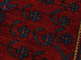 handmade Geometric Kafkaz Red Blue Hand Knotted RECTANGLE 100% WOOL area rug 5x7