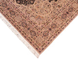 handmade Transitional Chugtai Black Gray Hand Knotted RECTANGLE 100% WOOL area rug 8x10