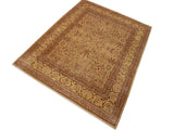handmade Traditional Tabriz Lt. Gold Lt. Brown Hand Knotted RECTANGLE 100% WOOL area rug 9x12
