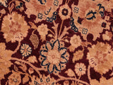 handmade Traditional Tabriz Aubergine Lt. Brown Hand Knotted RECTANGLE 100% WOOL area rug 8x10