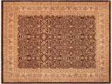 Turkish Knotted Istanbul Tabriz Nieves Brown/Tan Wool Rug - 8'4'' x 10'5''