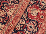 handmade Traditional Sultanabad Drk. Blue Red Hand Knotted RECTANGLE 100% WOOL area rug 8x10