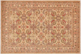 handmade Transitional Kafkaz Chobi Ziegler Beige Pink Hand Knotted RECTANGLE 100% WOOL area rug 9 x 13
