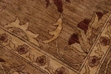 handmade Traditional Kafkaz Chobi Ziegler Taupe Beige Hand Knotted RECTANGLE 100% WOOL area rug 9 x 12