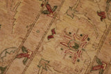 handmade Traditional Kafkaz Chobi Ziegler Tan Lt. Gold Hand Knotted RECTANGLE 100% WOOL area rug 9 x 12